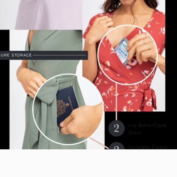 Kosan Go Travel Wrap Dress Size XL Blue NWT - Picture 3 of 12